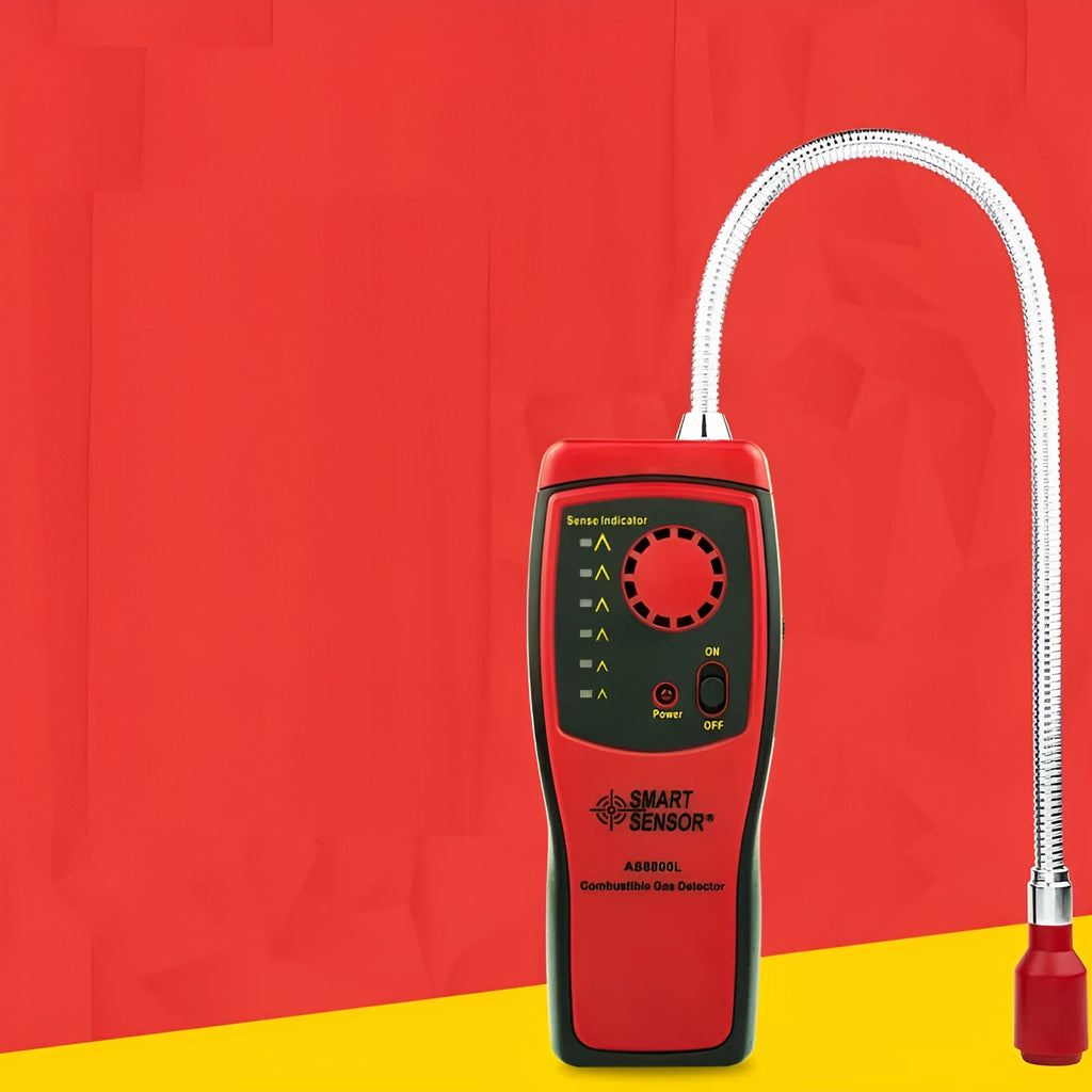 AS8800L portable flammable gas detector with LED lights and compact design for methane and natural gas detection