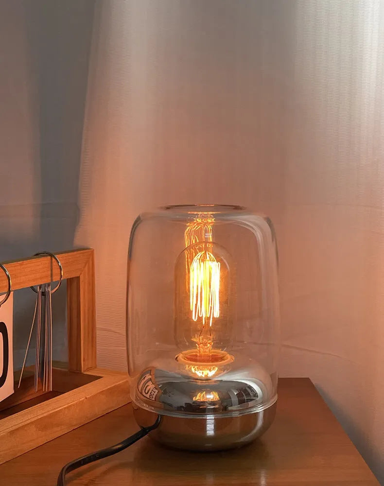 Simple modern geometric waterless ambience light with essential oil function