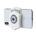 Black and white USB mobile phone radiator cooling fan for gaming accessories.