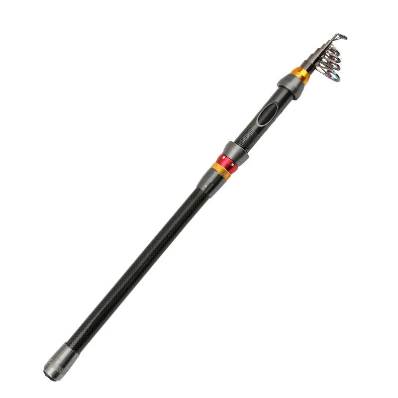 Carbon fibre ultra short sea fishing rod, mini telescopic pole in 1.8m to 3.6m lengths, Photo Color