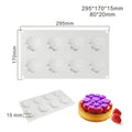 Round silicone cake mould with 8-bubble tower pattern design for baking and dessert preparation
