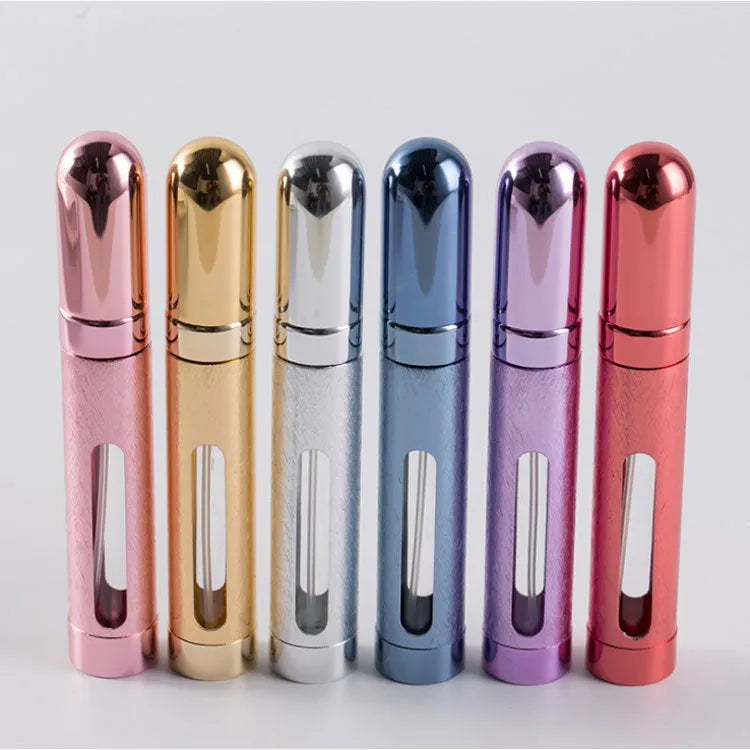 12ml aluminium portable perfume bottle with glass liner in choice of eight colours