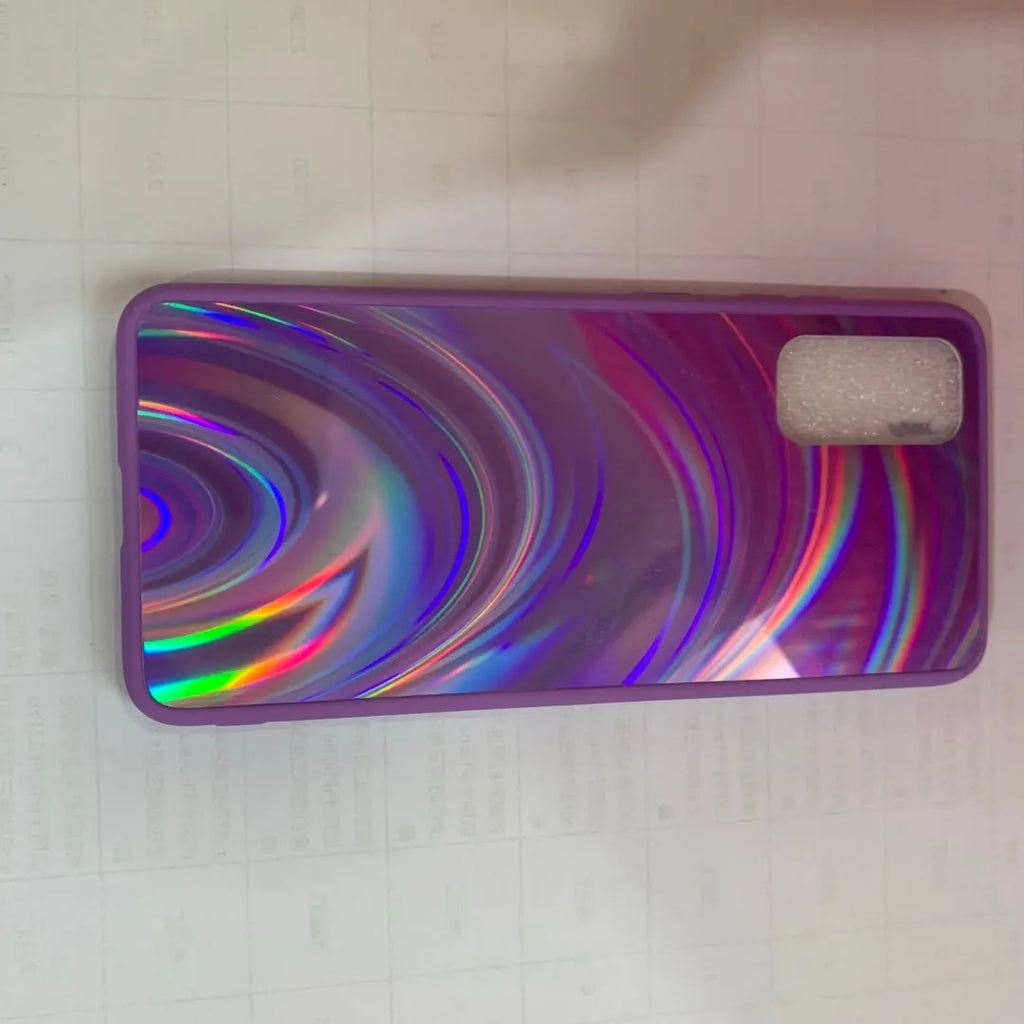 Marble design shockproof silicone phone case cover for Samsung Galaxy phones on a table.