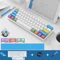 RK 61 wireless mechanical keyboard with Bluetooth and USB connectivity options shown with carrying belt