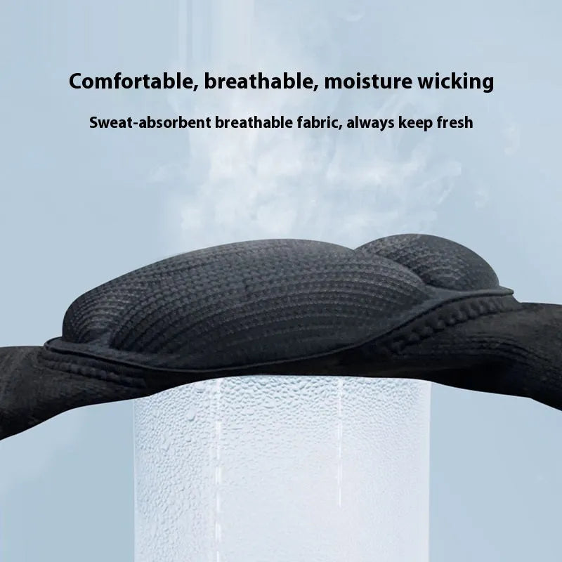 Black free size polyester knee pads with thick sponge padding, one pair packed