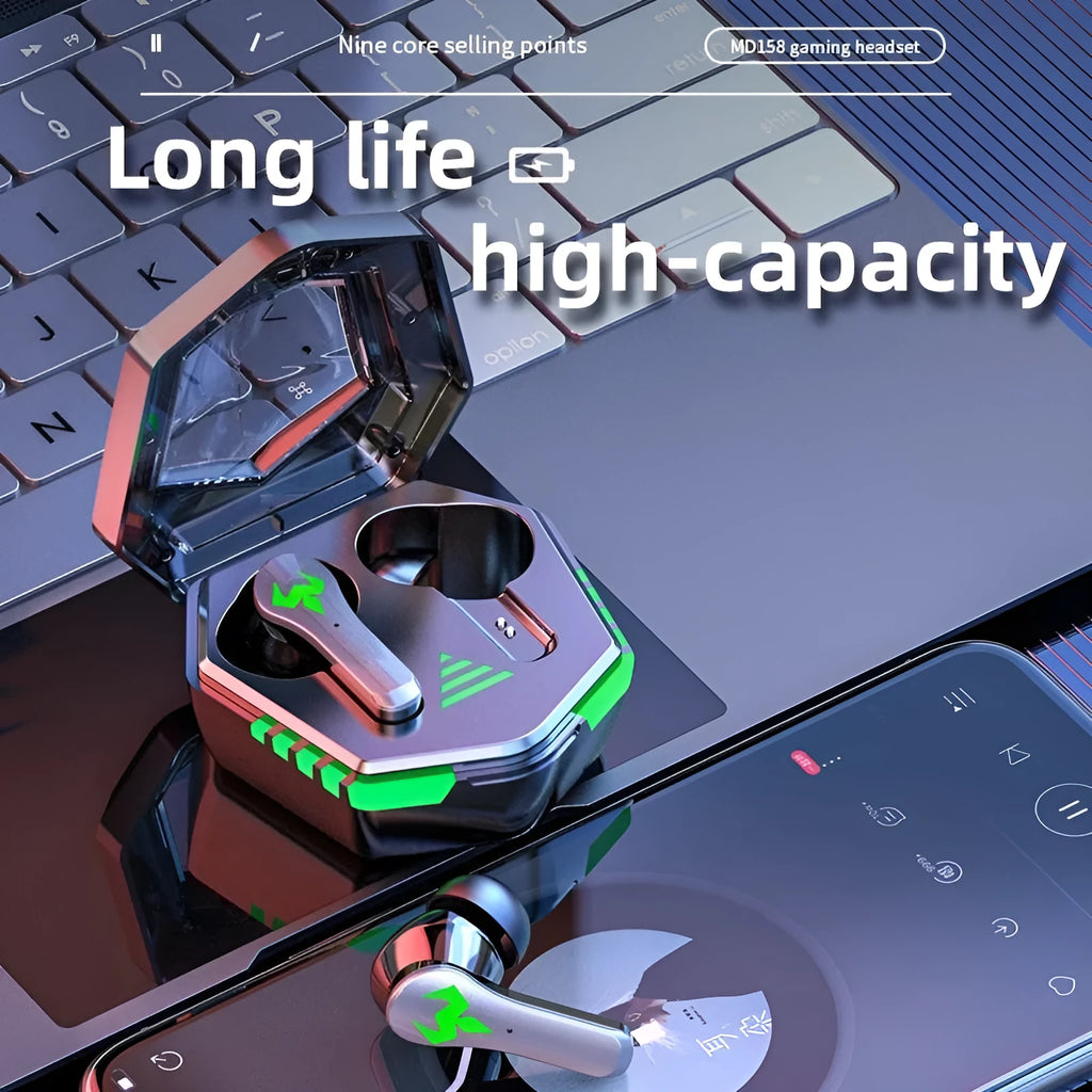 Wireless Bluetooth in-ear earphones in black colour options for sports and gaming