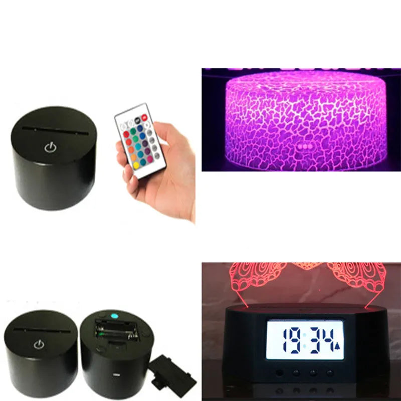 3D elephant-shaped acrylic desk lamp with seven colour modes, USB-powered, on a desk surface