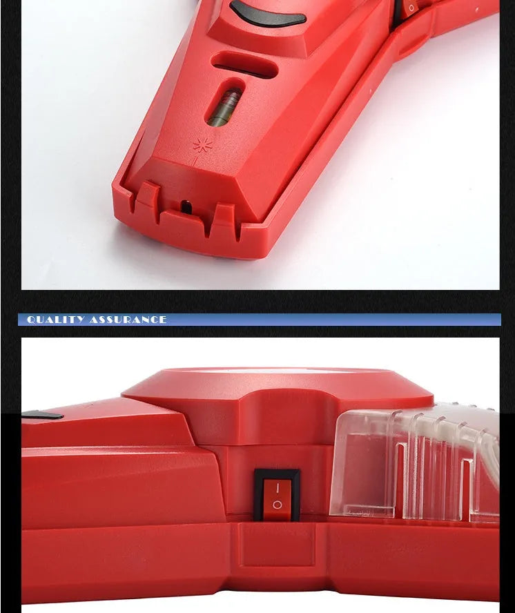Red portable laser level tool for decoration and woodworking alignment projects