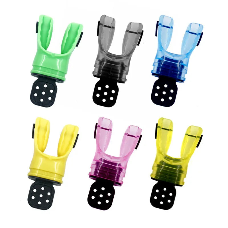 Plastic-free edible silicone diving mouthpiece in multiple colours with 110mm length for scuba diving and snorkelling