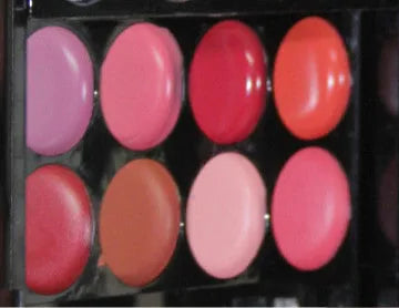 Compact 3-layer makeup box with 24 colour eyeshadow 8 colour lipstick and brushes in portable case 14.2cm x 11cm x 3cm