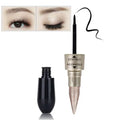 Double head six colour eyeshadow and black eyeliner stick in compact 12.3 cm size, black casing