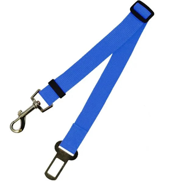 Fixed strap polyester dog leash pet car seat belt adjustable length 60-70cm black