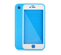 Waterproof case for iPhone XR, front and back covers, black silicone rubber with camera cutout