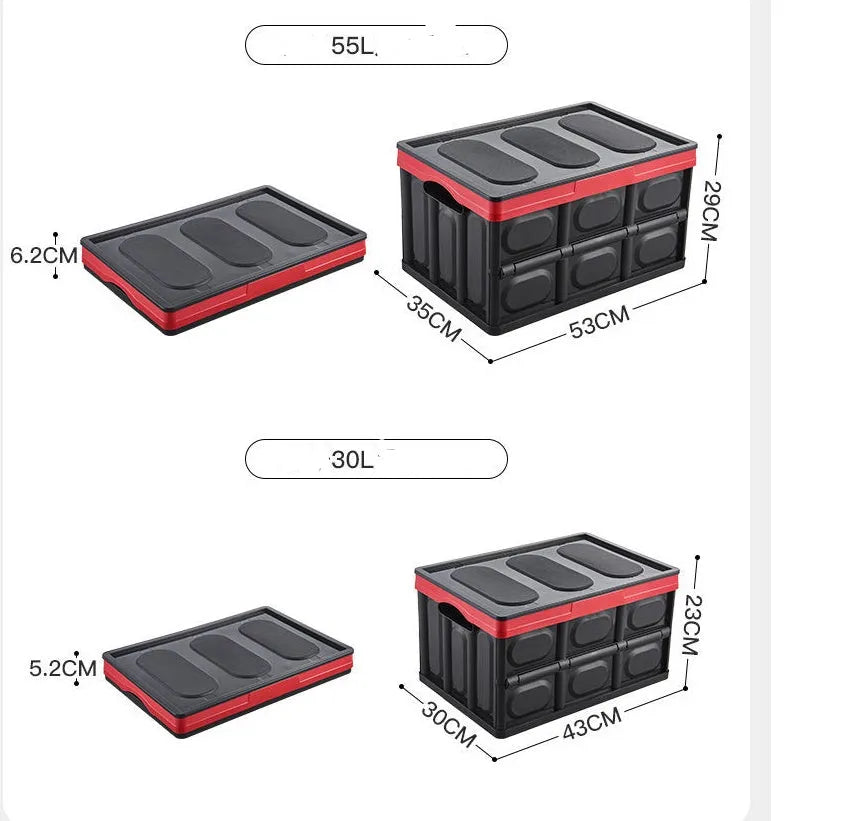 Collapsible non-woven fabric storage box 30L small size 43x30x23cm in black colour