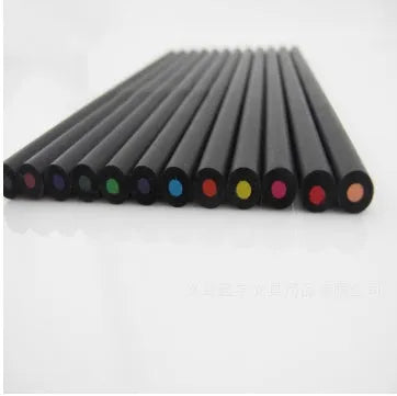 Painting pencil set with first class elm wooden shell, 3.0mm lead, 12 colours, 17.8cm length