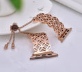 316L stainless steel butterfly flower watch strap for Apple Watch, silver colour, 42mm size