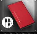 2.5 inch SATA to USB 3.0 external hard drive enclosure with aluminium alloy body in fine print black