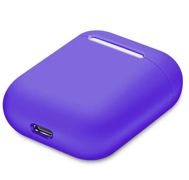 Split-design silicone protective cover for Apple AirPods charging case in a selected solid colour.