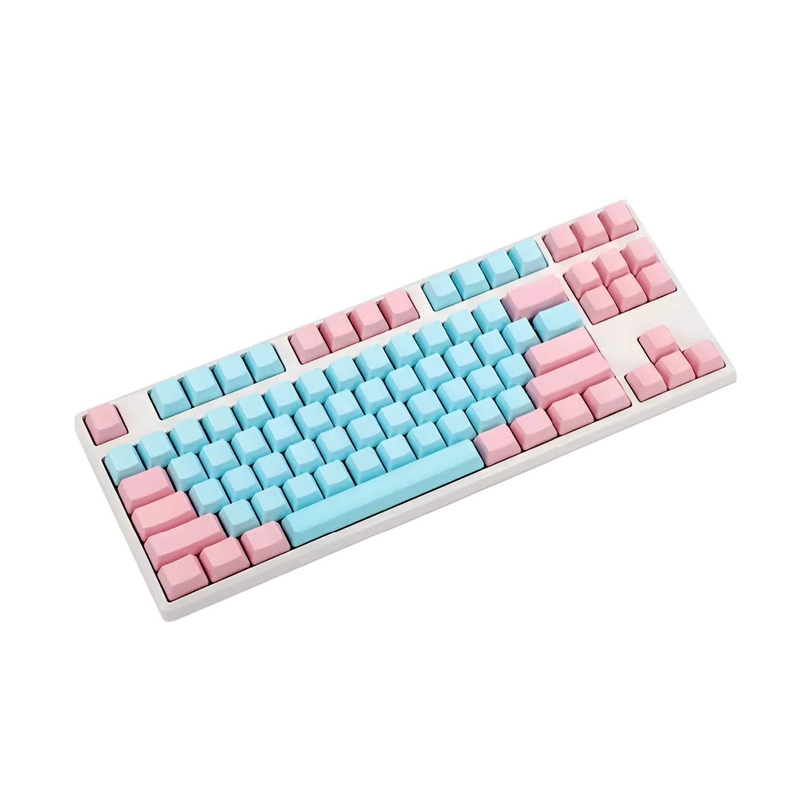 Pink PBT keycap set for mechanical keyboards showing 1.5mm thickness and opaque finish