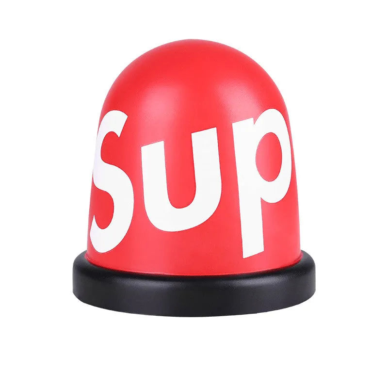 Creative car roof ornament 10cm x 8.5cm x 10cm in Red SUP or Black SUP with 2 3M adhesive stickers