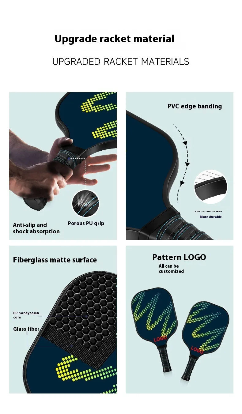 High-density fibreglass table tennis racket for outdoor sports
