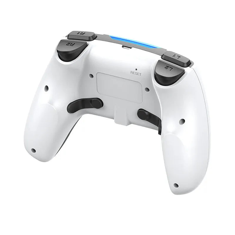 Bluetooth wireless gamepad in black, ABS plastic, with dual analog sticks, for PS4 Android and PC