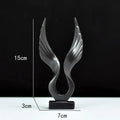 Mini synthetic resin wing ornament in golden, gold silver, white or black Roc and Angel designs