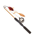 Teaser Feather Toys for Kitten with Funny Retractable Rod for Cat Exercise Interactive Play Plastic Plush Feather Construction 42cm Expandable to 72cm Random Colour Fun Cat Teaser Gift