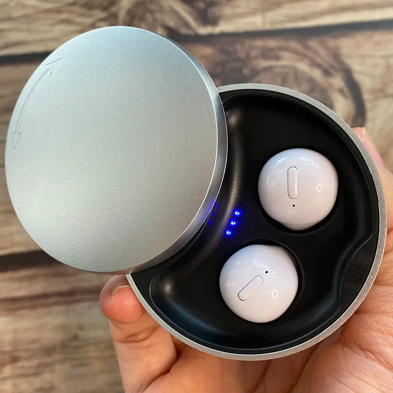 Wireless earbuds Bluetooth 5.0 stereo headset in black with charging case