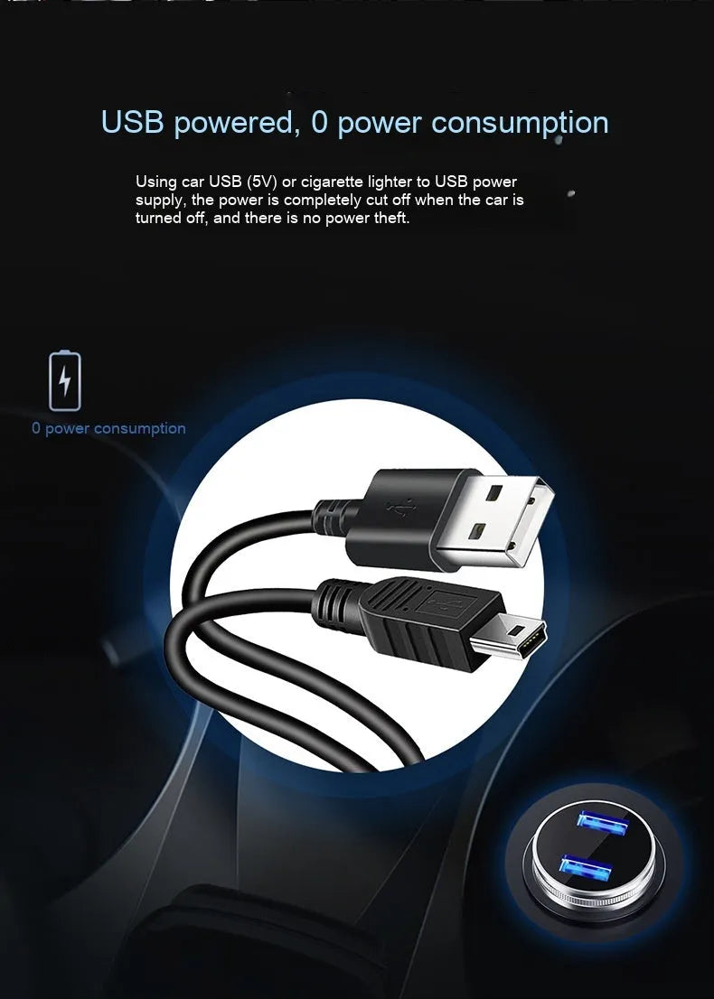 Black head-up display car projector with USB cable for GPS and speed projection