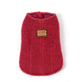 Small dog wearing a blue Korean-style cotton cashmere vest for autumn and winter pet clothing