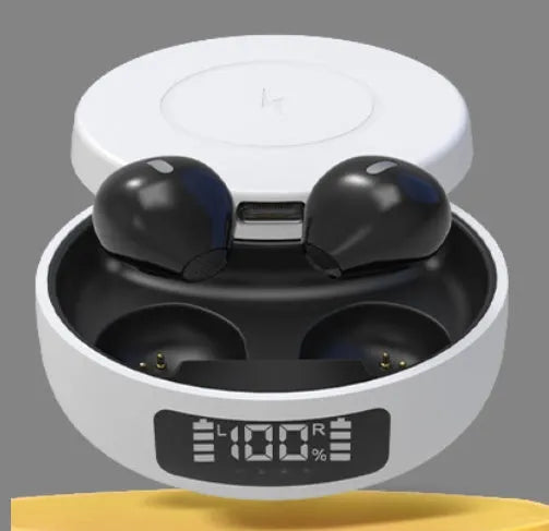 Wireless earbuds Bluetooth 5.0 stereo headset in black with charging case