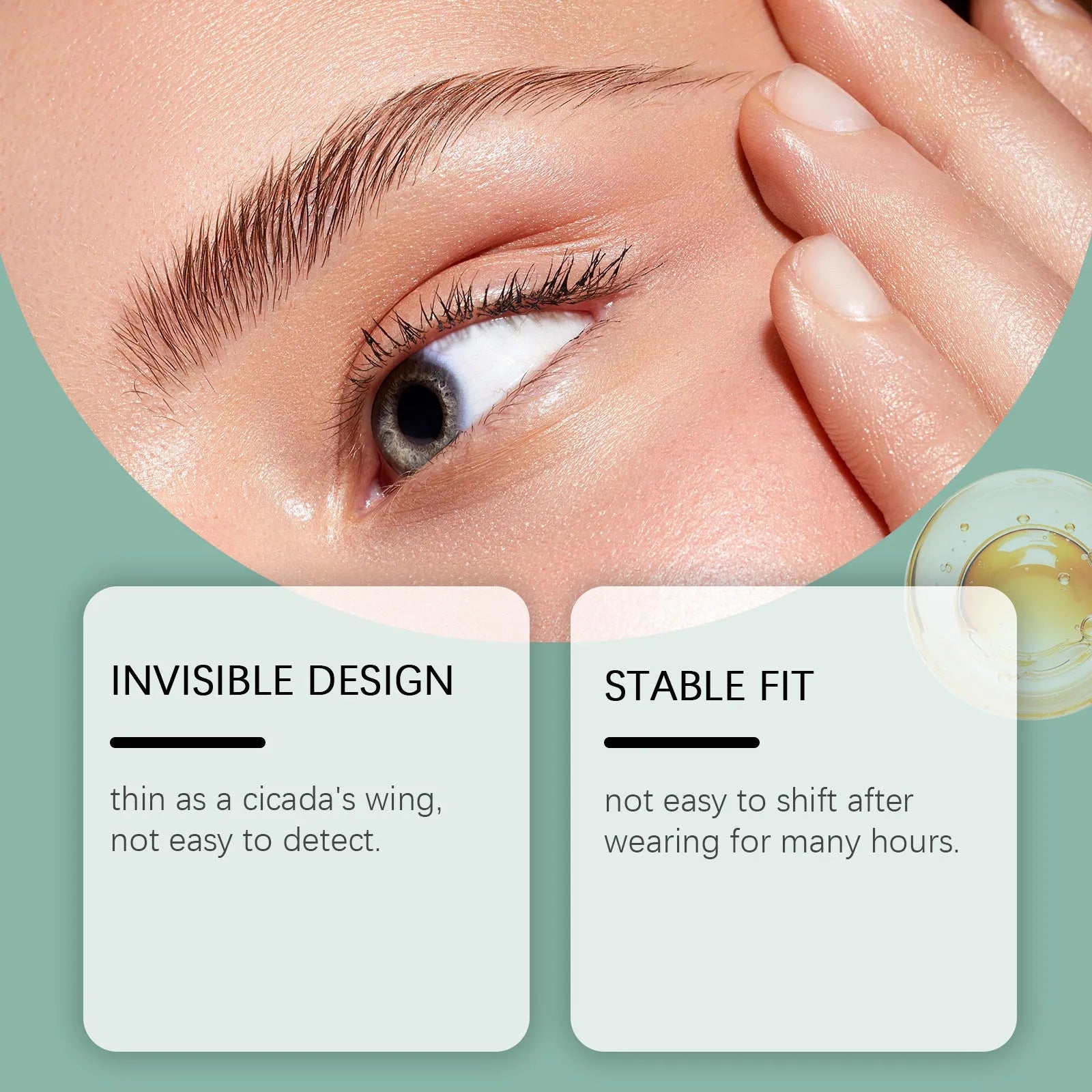 Meimu Tie eyelid stickers pack containing 80 pieces with hydrating ingredients