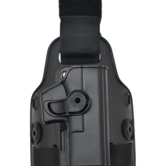 Tactical leg bag waist holster in plastic construction for outdoor sports