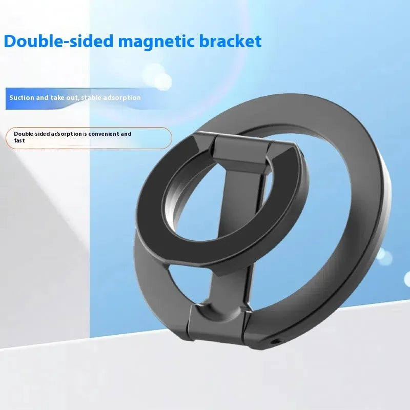 Double-sided magnetic phone holder in alloy, available in four colours: Cool Black, Ivory White, Dark Night Purple, Yuefeng Blue