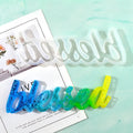 Silicone epoxy resin mould for crafting abrasive finish English word letters