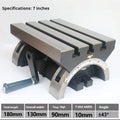 Cast iron adjustable angle workbench, 15-inch, with 45 degree tilt and side degree scale
