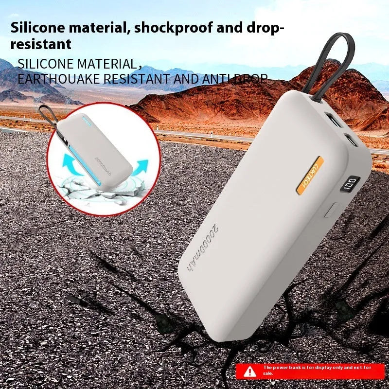 Silicone cover for Cool CP25 20000 mAh power bank in grey black or pink with pearlescent bag