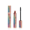 Black waterproof curling mascara for long thick lashes with smudge-resistant formula