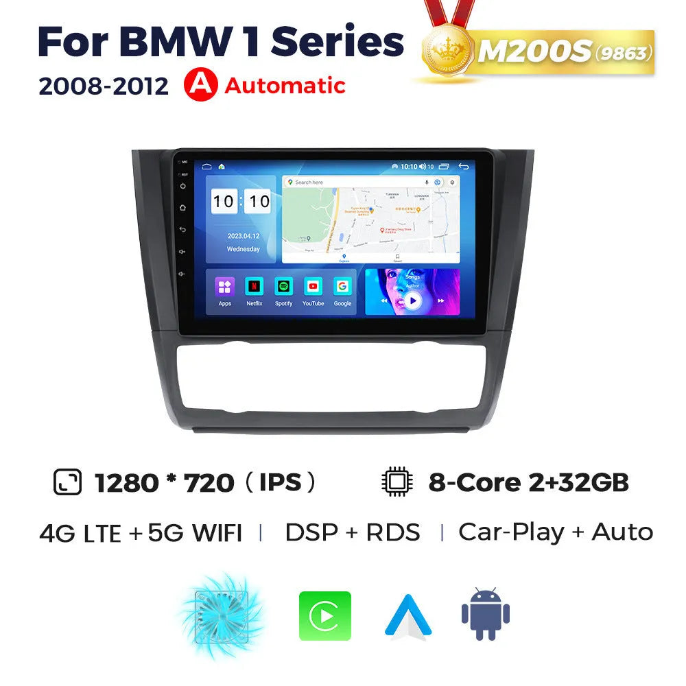 Android 9-inch car head unit touchscreen display for BMW E87 vehicles
