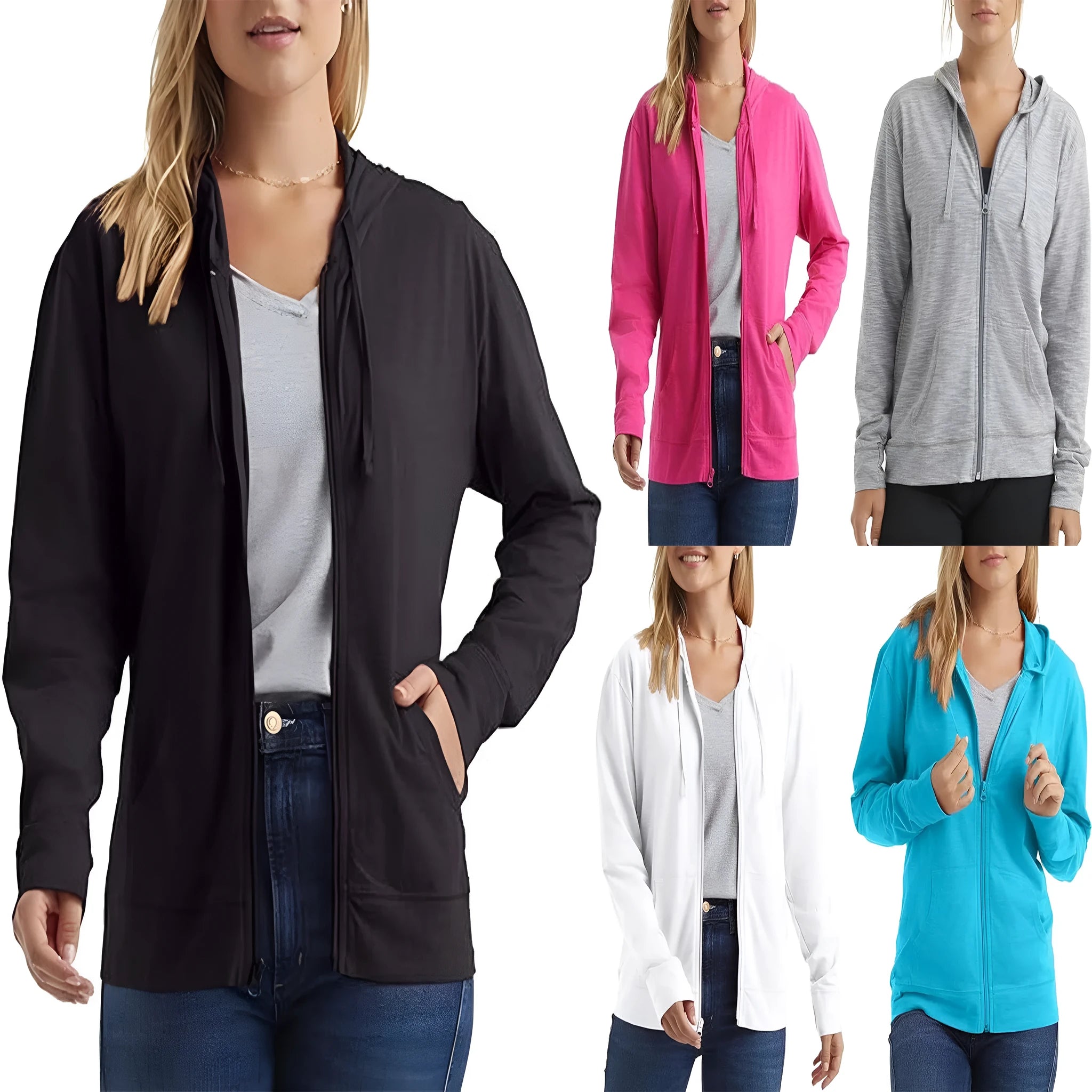 Loose fit solid colour sports hoodie in polyester shown in multiple colour options