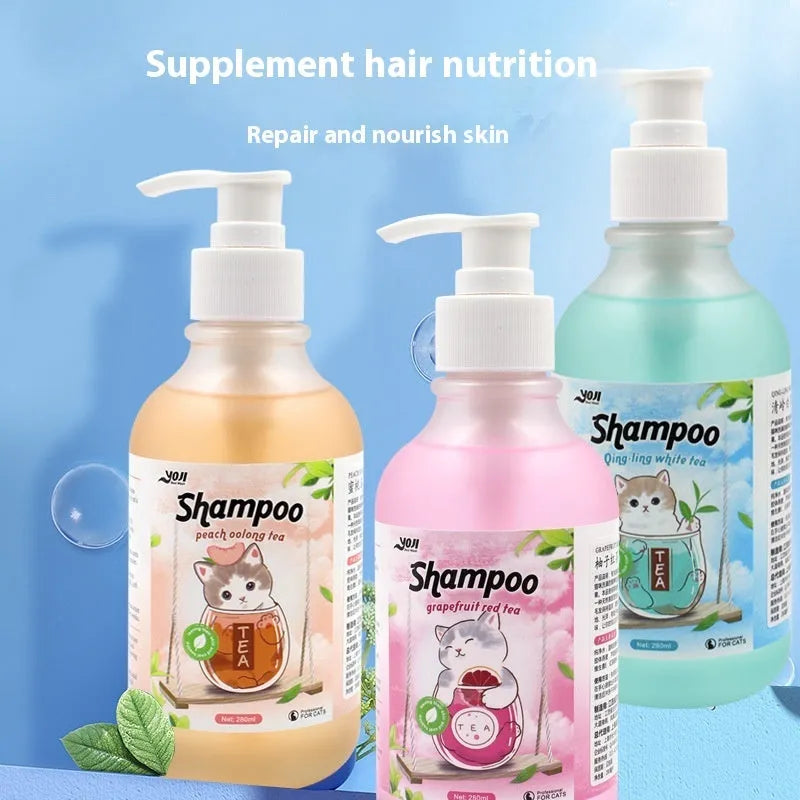 Cat universal bath lotion shampoo 280ml anti-mite body deodorisation bottle