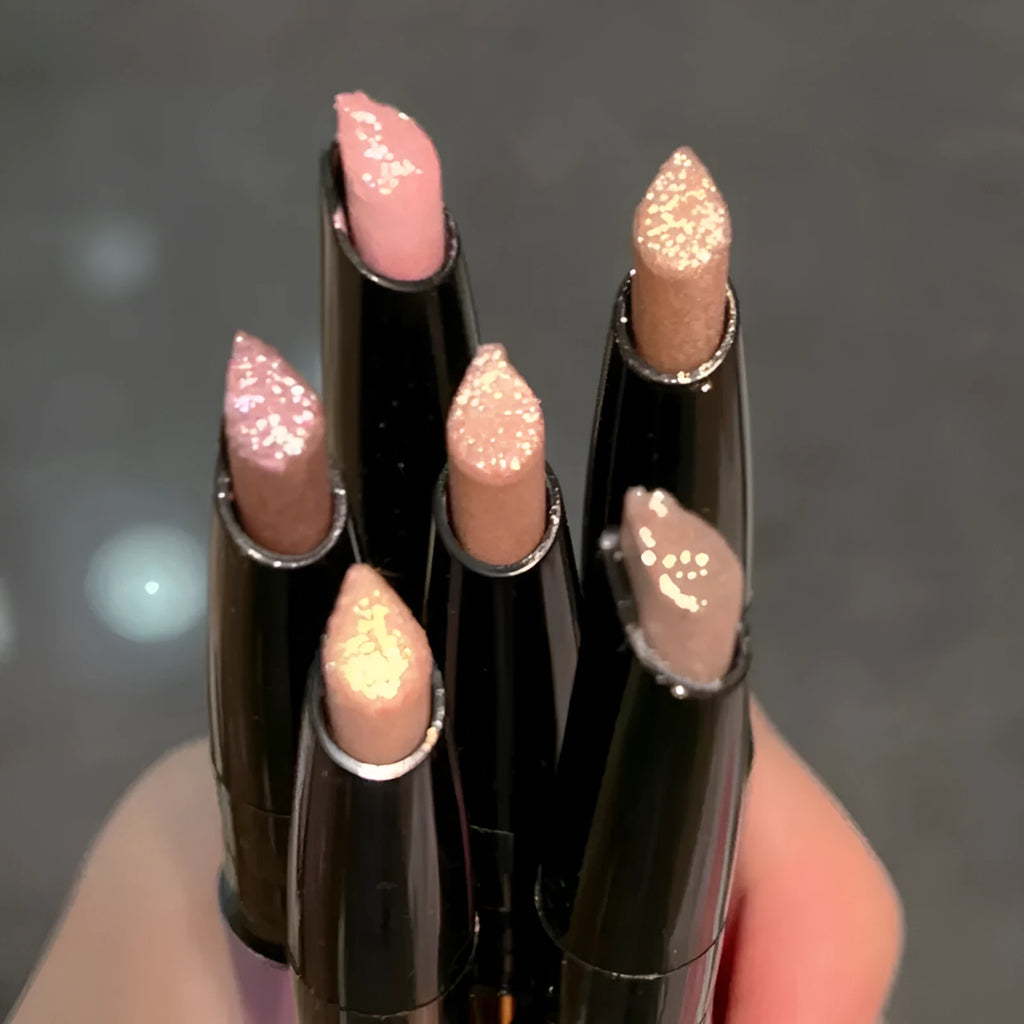 Women's clear eye shadow pen in six shades including Ice Queen, Golden Beach, Twilight, Alice, Pink Purple Aurora and Moonlight Princess