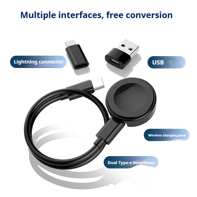Black ABS PVC adapter set with magnetic multi-interface ports on a flat surface