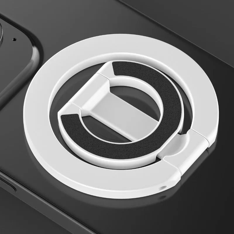 Double-sided magnetic phone holder in alloy, available in four colours: Cool Black, Ivory White, Dark Night Purple, Yuefeng Blue