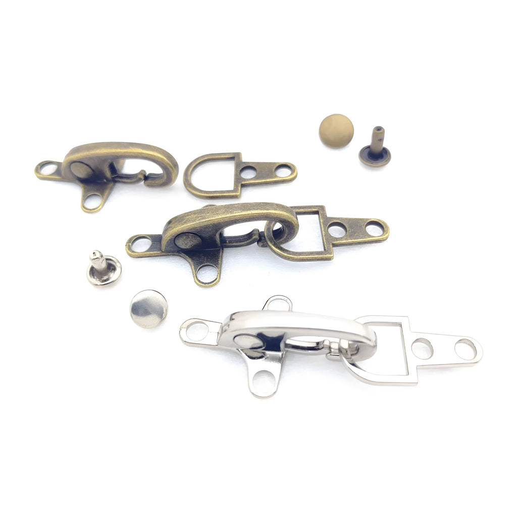 Zinc alloy aircraft buckle in bronze, gold, gun metal and silver, size 5.85 cm.