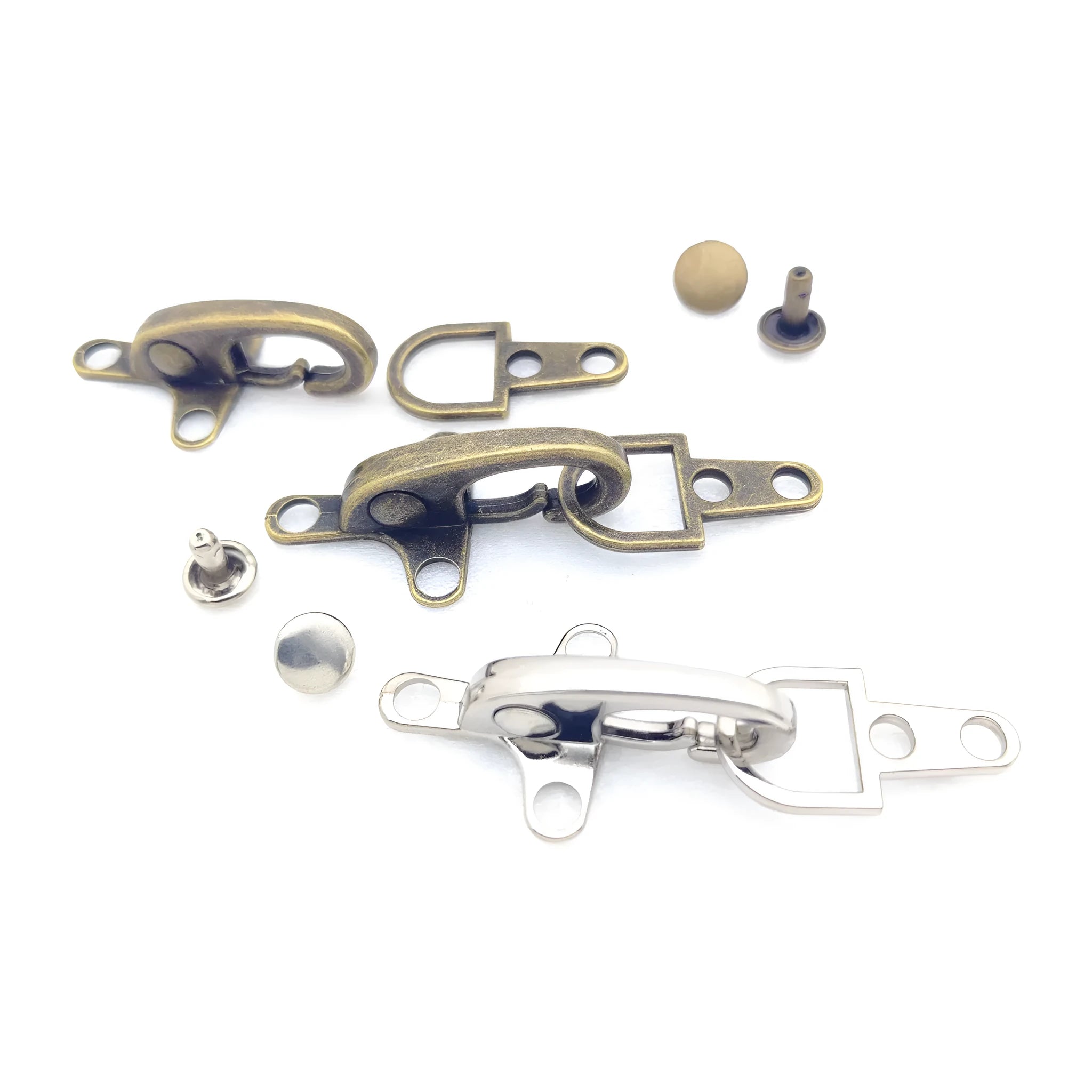 Zinc alloy aircraft buckle in bronze, gold, gun metal and silver, size 5.85 cm.