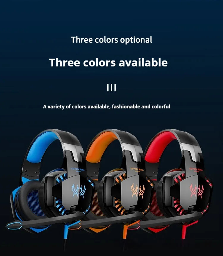 Wired computer headset with protein skin ear cushions and microphone on a desk