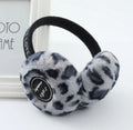 Plush Bluetooth earmuff headset in khaki with built-in controls for outdoor calls and music