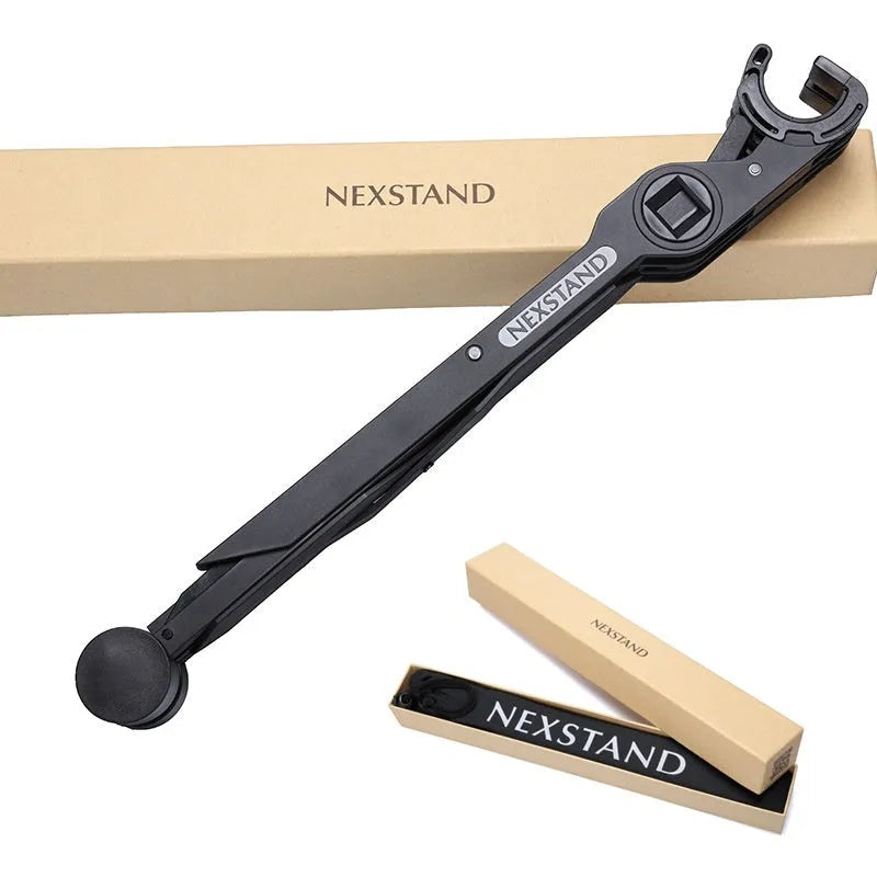 Portable folding laptop bracket stand in sagacious black colour with carrying case